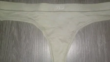 Vs Pink Cotton logo waist thong Panty NEW SIZE Small Shale Green 