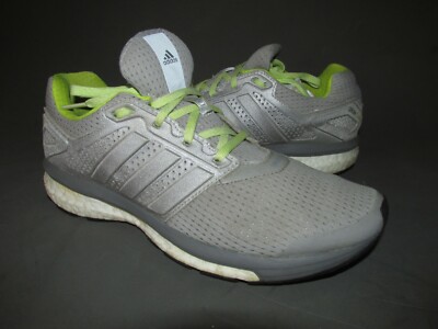 Adidas Supernova Glide Boost Gray Mesh Running Shoes Sneakers Women's 8M
