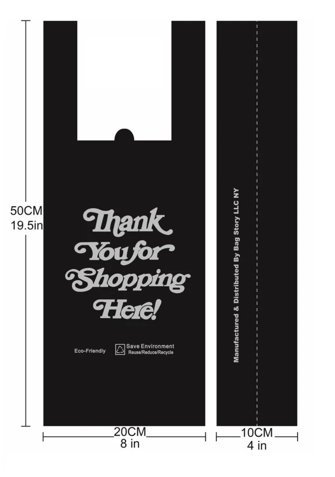 Нетканый многоразовый оптом футболка бакалея сумка с короткими ручками спасибо 50-200 штук 45GSM - Изображение 4 из 4