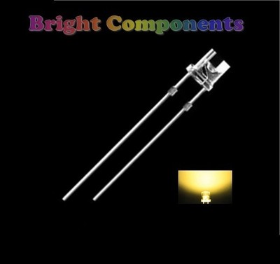 50 x warmweiße LED 3 mm Flat Top - ultrahell (13000 mcd) - UK-Verkäufer