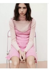 New ZARA Blogger Favorite Wool Alpaca Beaded Strappy Pink Mini Dress SZ S