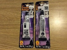 2 Tubes of White Cream Stage Makeup Halloween Rubie's Costume 1 oz each