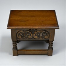 Old Charm Oak Slipper Box Footstool Foot Stool Table Light Oak Free Delivery