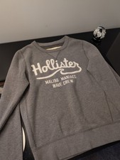 Hollister Gray Crew Neck Logo Long Sleeve Pullover Sweatshirt Men's Size M