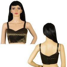 Brocade Silk Sleeveles Blouse Readymade Choli Sticthed Crop Top For Women's