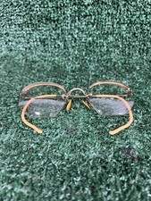 Vintage 01/10 12KGF Women's Octagonal Eyeglass frames 1970s gold tone rare