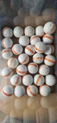 30 Stk. Vitnage Golfbälle Trainingsbälle Orange Streife