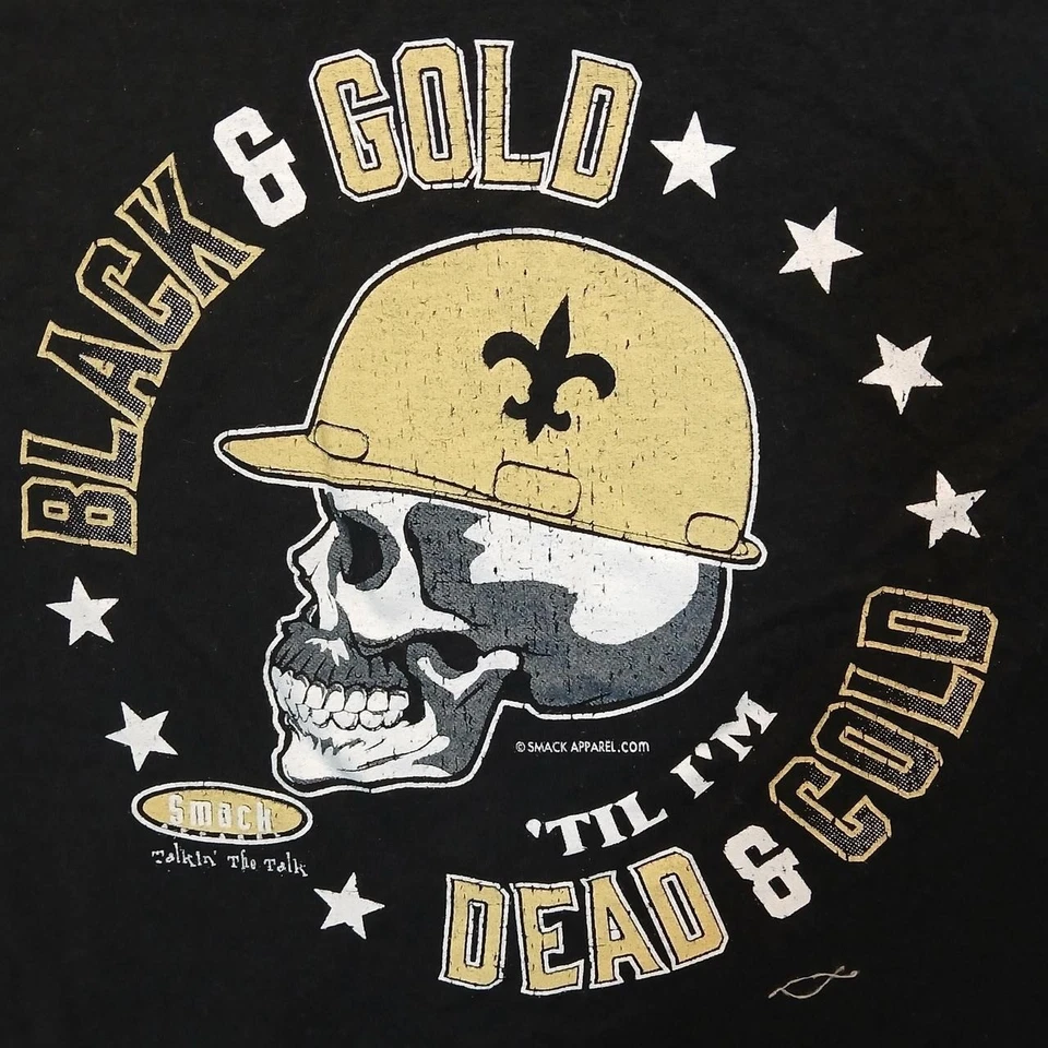 Hanes Nano saints baby tee 100% cotton football new orleans louisiana superdome - Image 2 of 4