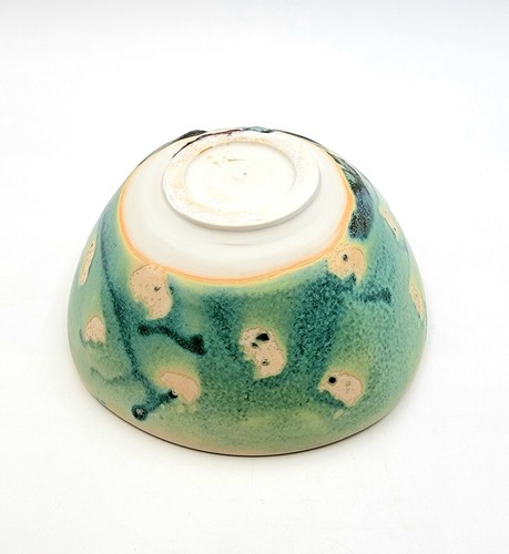 Studio Art Pottery Green Bowl Hand Crafted Drip Glaze Serving Dish 6" READ - Picture 7 of 15