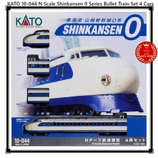 KATO 10-044 Scala N Shinkansen Serie 0 Bullet Train Set 4 Auto Luci LED Giappone
