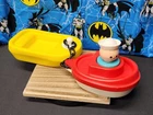 1974 Fisher Price Little People Jumbo VTG 1978 Bath Tug Boat Barge Toy📸📏👀