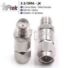 3.5mm Male To SMA Female 0-18G Precision MicroWave Adapter MMwave Test Connector