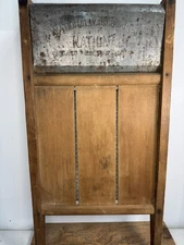 VINTAGE ANTIQUE National WashBoard Company Soap Saver Washboard 24x13
