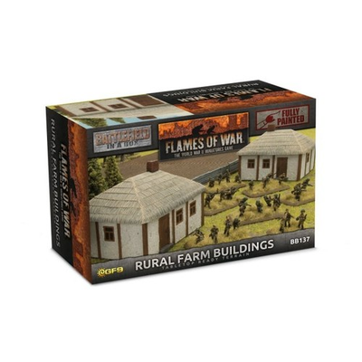 #ad Flames of War Rural Farm Buildings Terrain By Battlefront BB137 $33.00