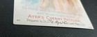Trade Card Ayer's Cherry Pectoral Lowell Mass USA c1890 -  Signed JC Ayer — photo 4