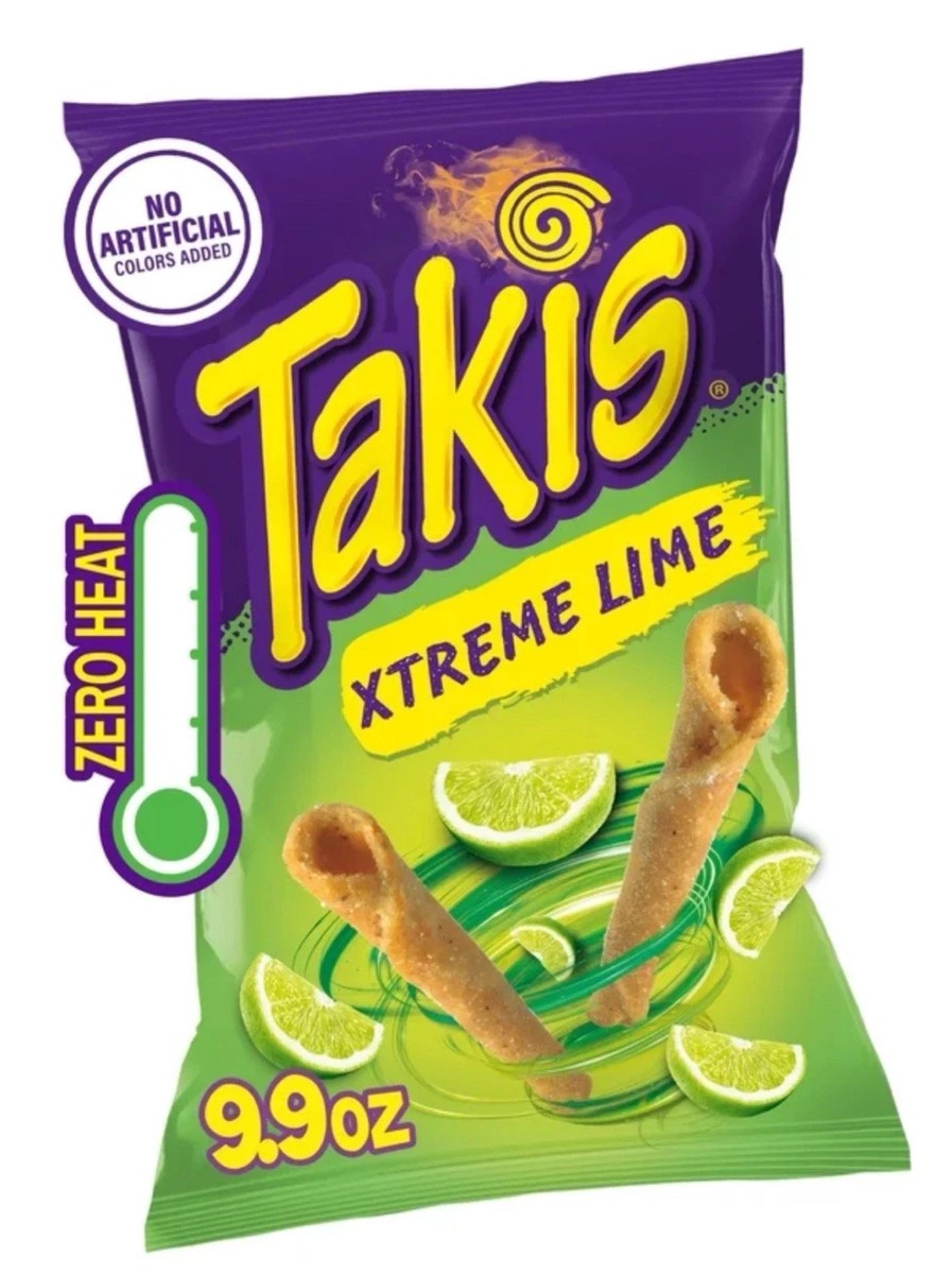New Limited Edition Takis XTREME LIME Zero Heat Tortilla Chips 9.9