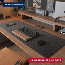 Felt Desk Mat Computer Mat for Desk 36x12Inches Large Felt Mouse Pad and Ke