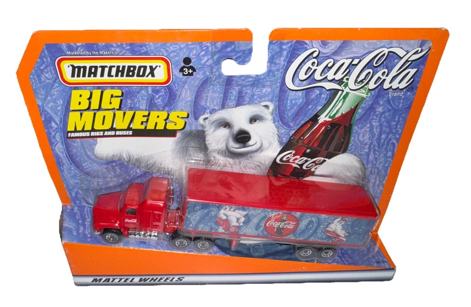 Semirremolque y remolque Matchbox Mack CH 600 Coca Cola Big Rig Movers plataformas famosas Foto 2 de 4