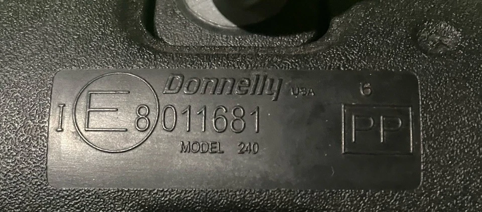 Donnelly Model 240 Interior Rear View Mirror Black 204.1 OEM E8011681 Frontier - Image 4 of 4