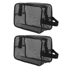 2 Pcs Shower Bag for Traveling Mesh Makeup Storage Bags Bathroom