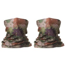 2pcs Summer Cooling Neck Gaiter Sun Protection Face Mask, Camo Purple-green