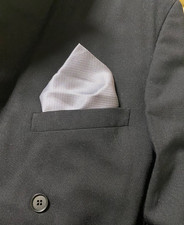 Brioni 100 Silk Pocket Square Pochette Handkerchief Charcoal Micro-check