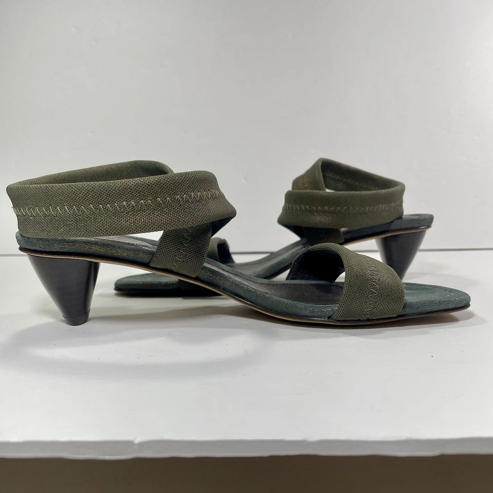 Sandalias DONALD J PLINER Malla Elástica Patente HALIN Punta Abierta Tobillo Talla 7M Nuevas Foto 3 de 4