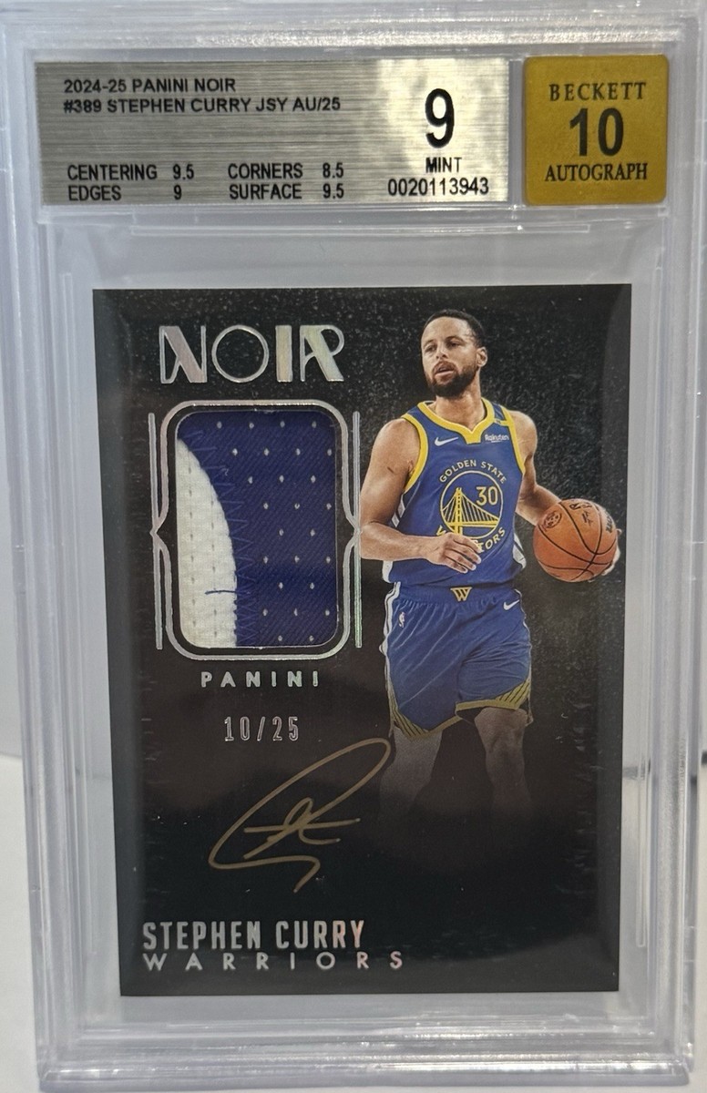 2024-25 Panini Noir Stephen Curry 10th Anniversary Patch Auto # 10 