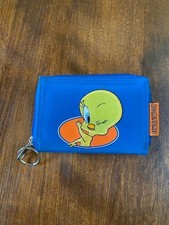 Vintage TWEETY BIRD Nylon Navy Blue Wallet Looney Tunes 1999 in EUC 