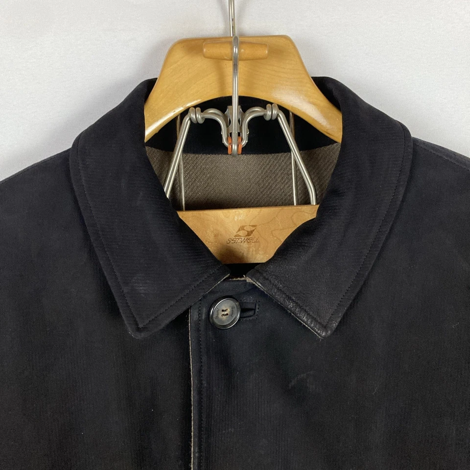 Abrigo reversible 10K Brioni gamuza cuero y lana cachemir se adapta a 42-44 Foto 2 de 4