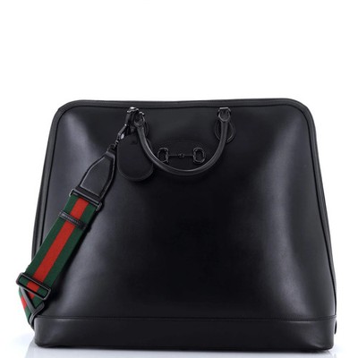 Gucci Horsebit 1955 Web Duffle Bag Leather Large | eBay