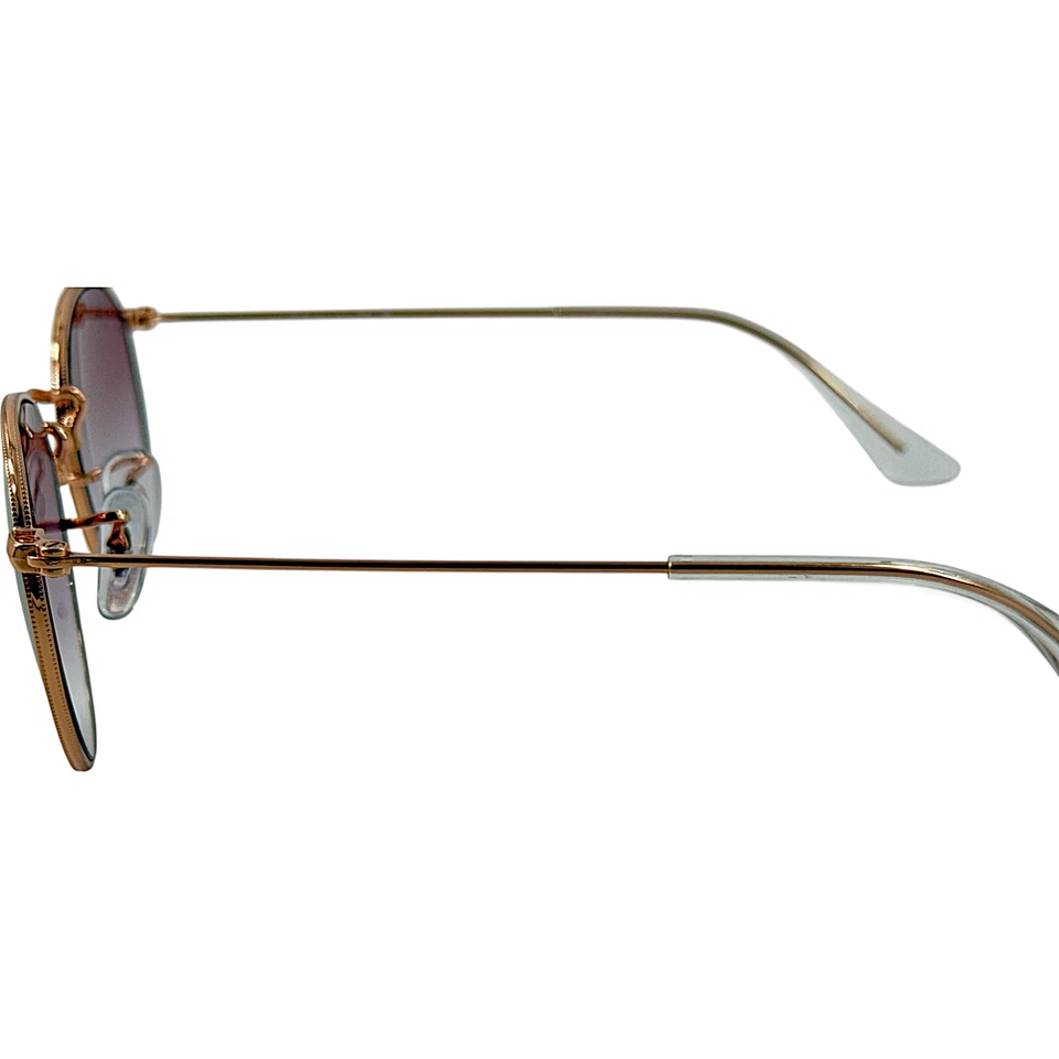 Gafas de sol Ray Ban Jr RJ9547S unisex redondas de metal 2918H oro rosa 44-19 grado púrpura Foto 4 de 4