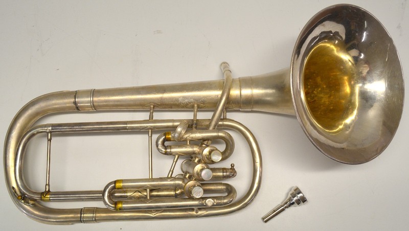 CG CONN 14C ALTO HORN W/BLESSING MOUTHPIECE, SATIN SILVER FINISH