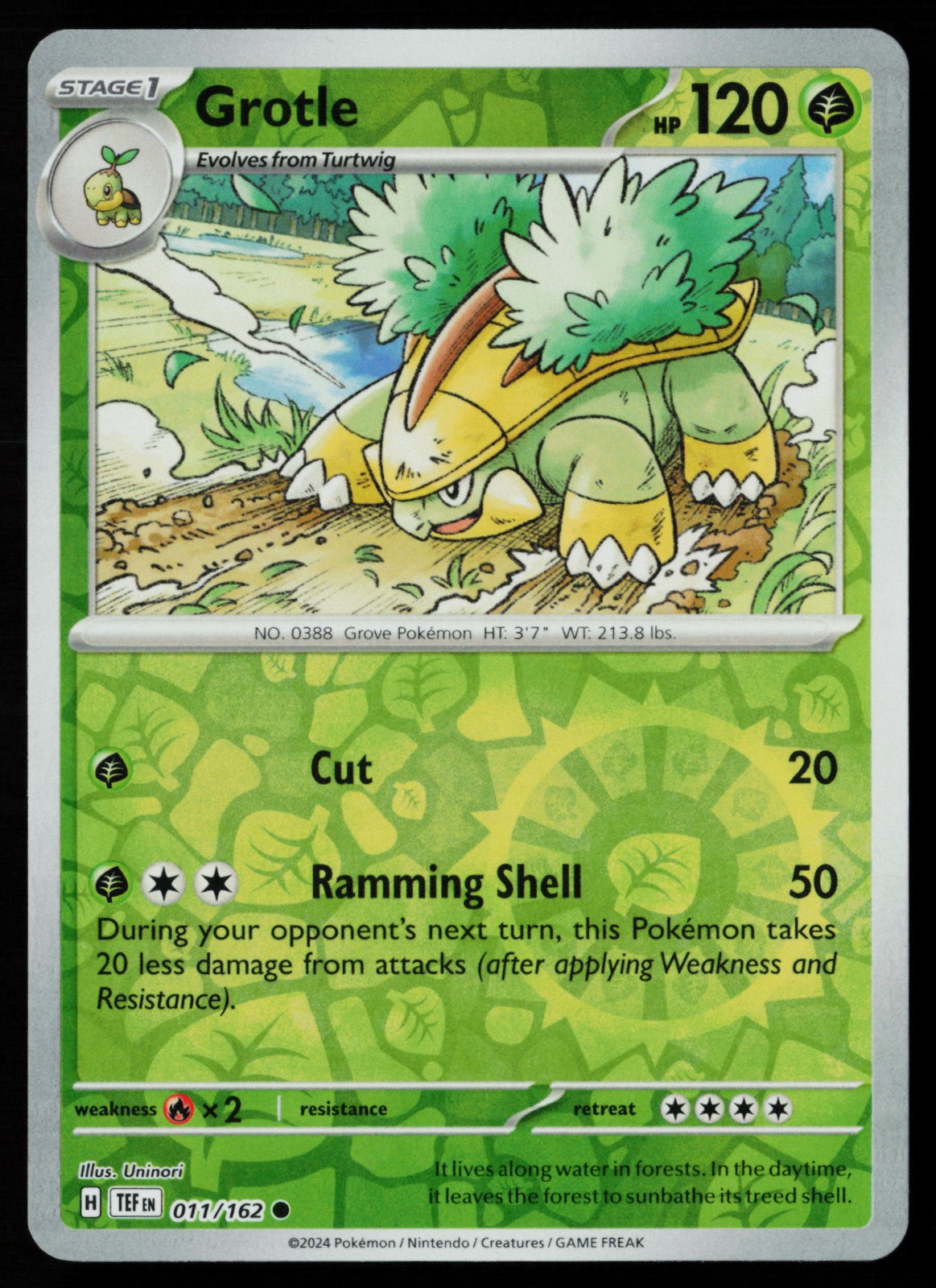Grotle 011/162 SV05: Temporal Forces Reverse Holofoil Pokemon EN