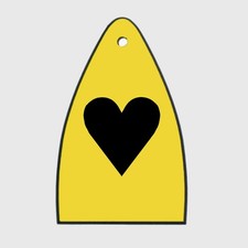 GUITAR TRUSS ROD COVER Engraved Etch Paul Reed Smith PRS USA - HEART Love YELLOW