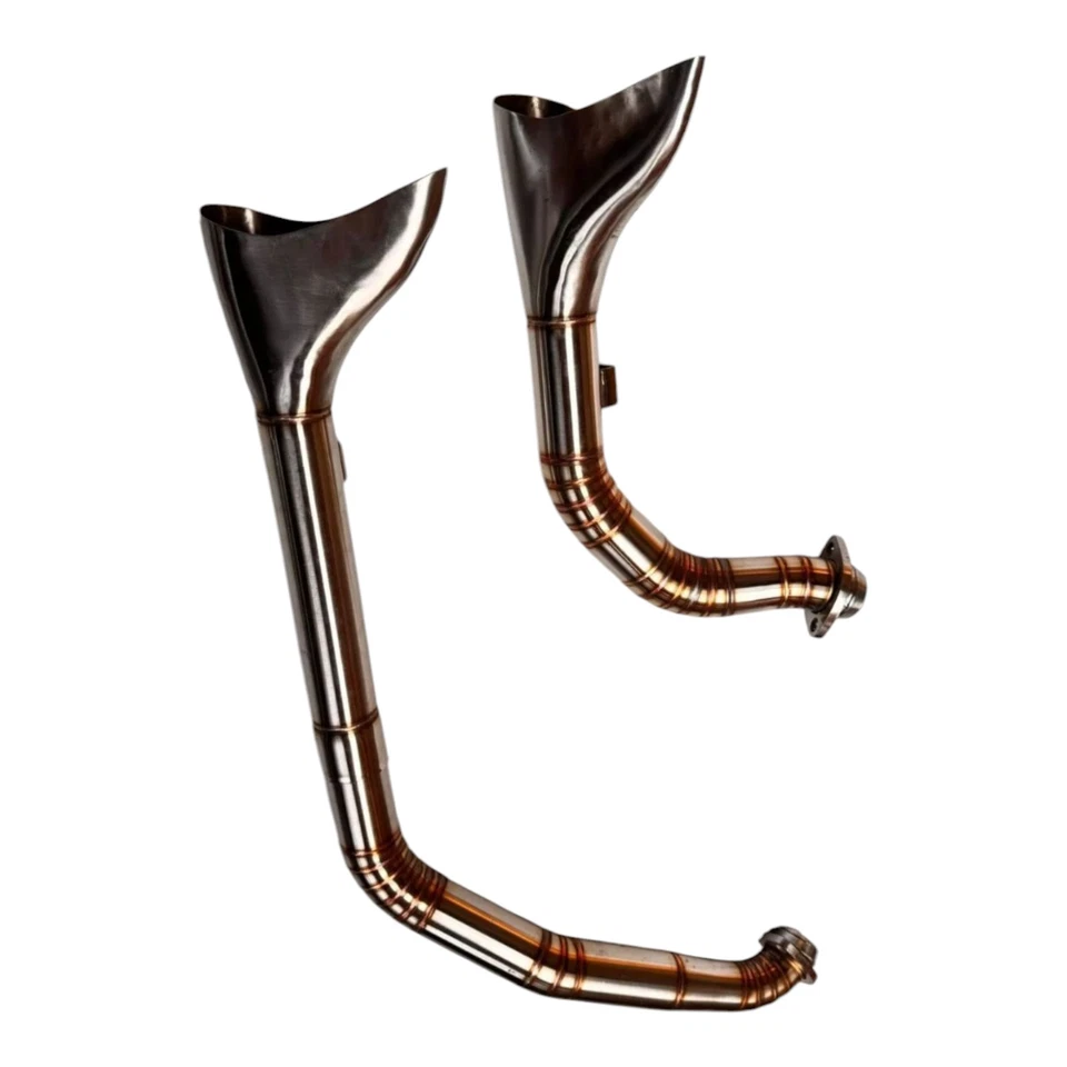 Harley-Davidson Evo Engine 2-Into-2 Exhaust | Custom Fishtail Design - Image 4 of 4