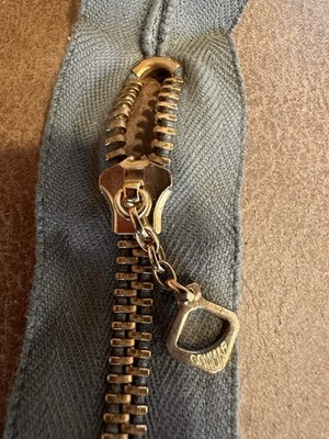 Rare Vintage CONMAR USA DIAMOND BELL RING CHAIN ZIPPER 8.5  BRASS
