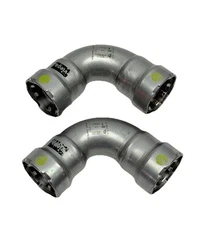 Lot Of 2, 25206 VIEGA  3/4" x 3/4" MegaPressG 90° Elbow, Carbon Steel