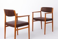 Pair of Arne Vodder Model 418 Armchairs, 1960s Danish Mid Century Teak Chairs