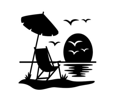 STRAND URLAUB SONNENUNTERGANG PARADIES VINYL-AUFKLEBER AUFKLEBER AUTO/FENSTER/LAPTOP/GLAS/TASSE