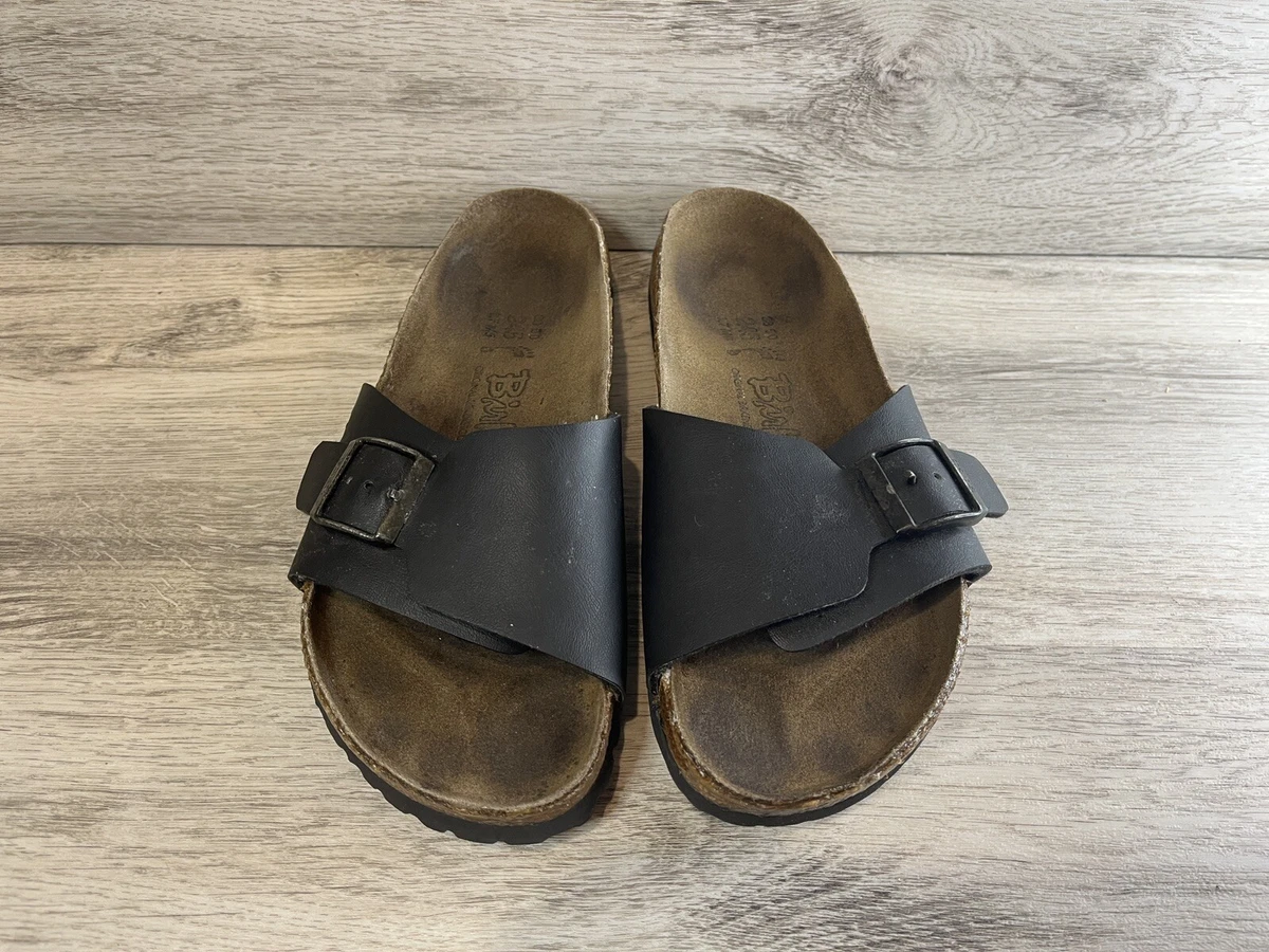 Birkenstock Madrid Birko-Flor Sandals One-Strap Matte Black EU 38