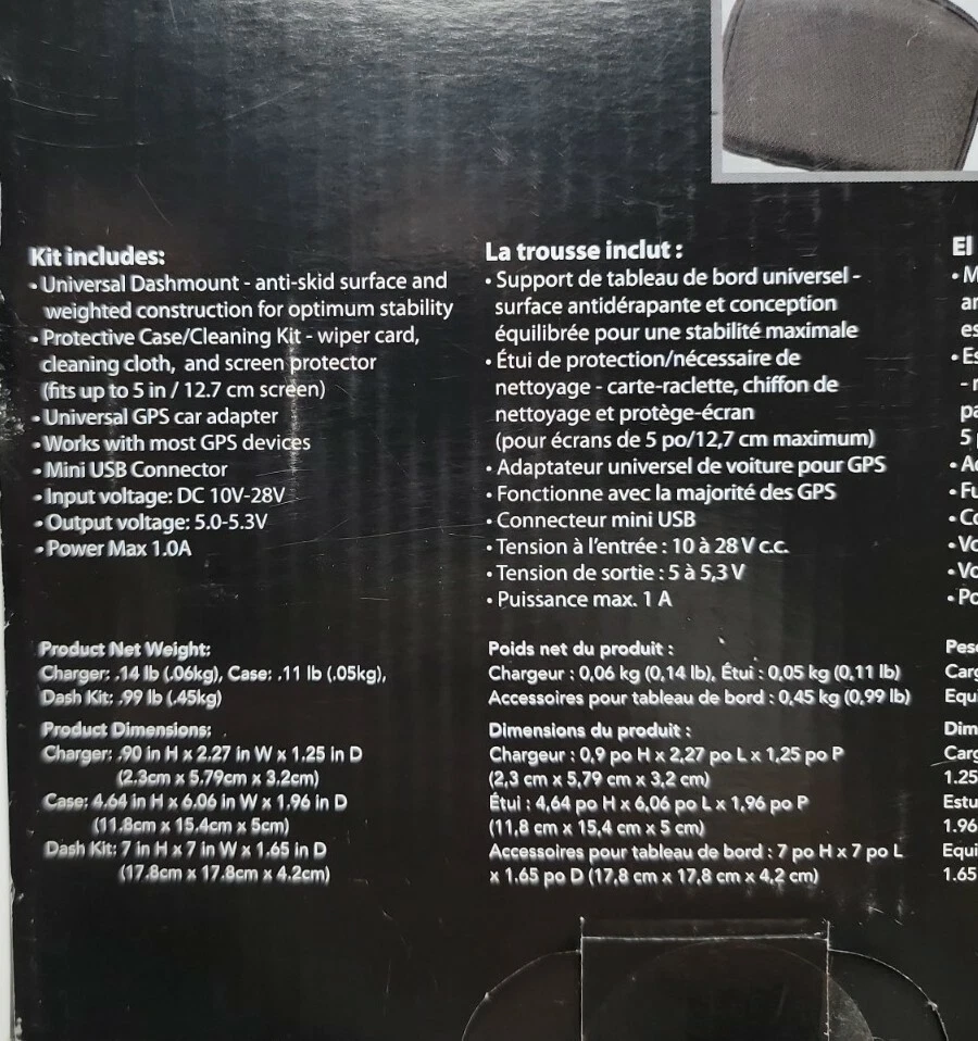 Kit de montaje en tablero para coche Rocketfish GPS Kit de accesorios y adaptador USB para coche con estuche. Foto 4 de 4