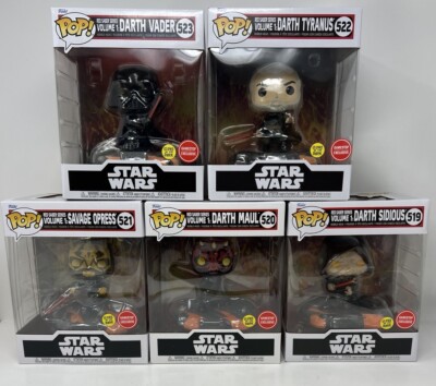 FUNKO POP-STAR WARS-RED SABER SERIES. VADER-MAUL-SIDIOUS-OPRESS