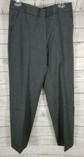 NEW Talbots Stretch Women's Gray Polyester Blend Straight Dress Pants Sz 10