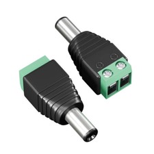 2.1mmx5.5mm Male 12V DC Power Plug Adapter Connector For CCTV Video Balun Camera