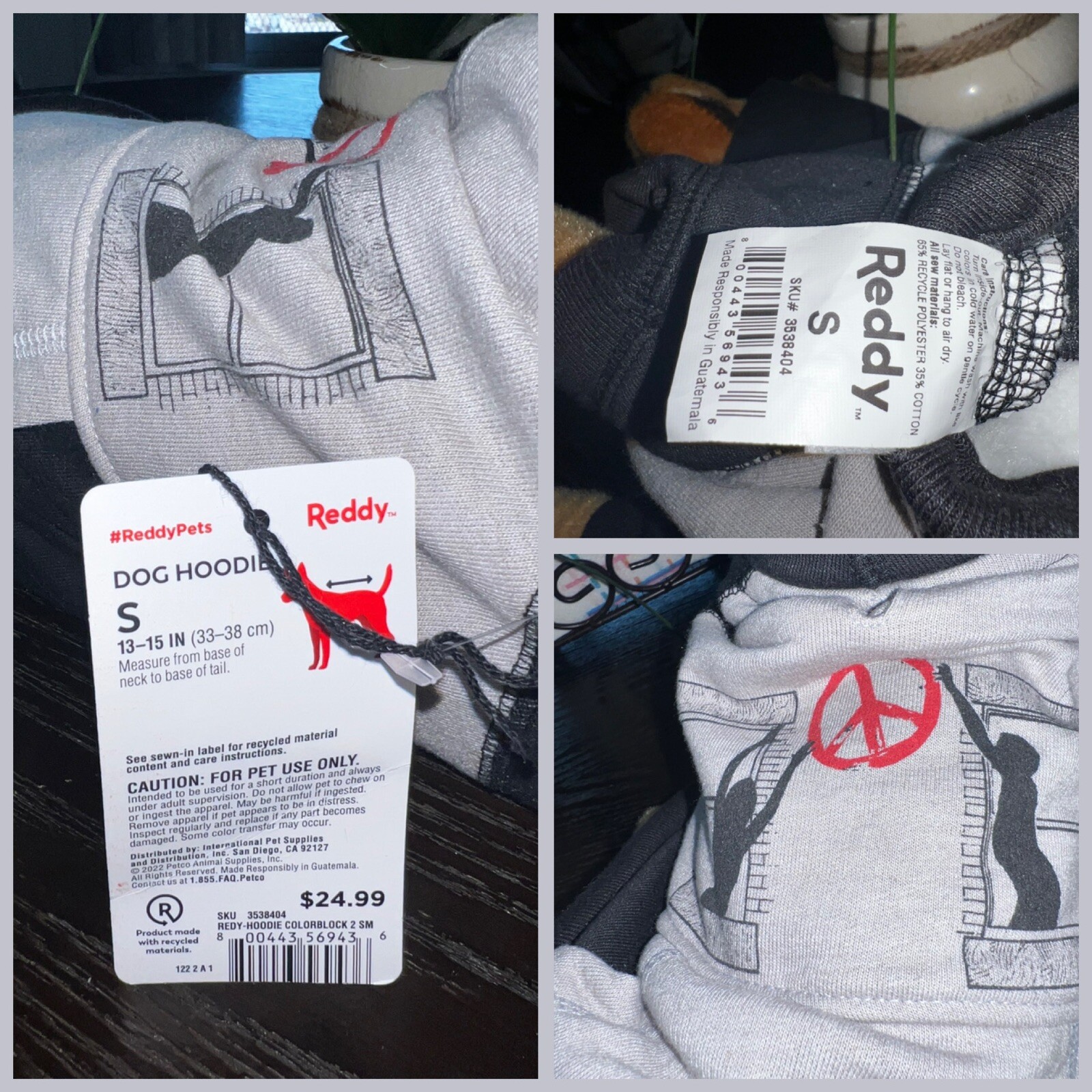 🐶Reddy Dog Hoodie Size [ Small] 1315 in Retail 24.99 [Brand New]🐶 eBay