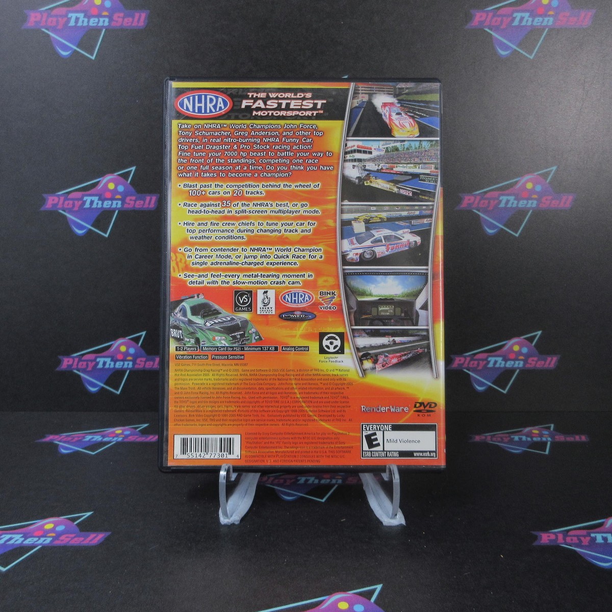 NHRA Championship Drag Racing PS2 PlayStation 2 - 1 Year Warranty