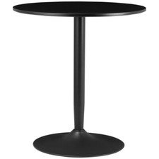 HOMCOM 75H x ?70cm Indoor Two-Person Minimalistic Round Dining Table - Black