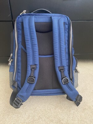 Tumi-- Alpha Bravo -laptop Backpack bag--Navy Blue /Gray, very