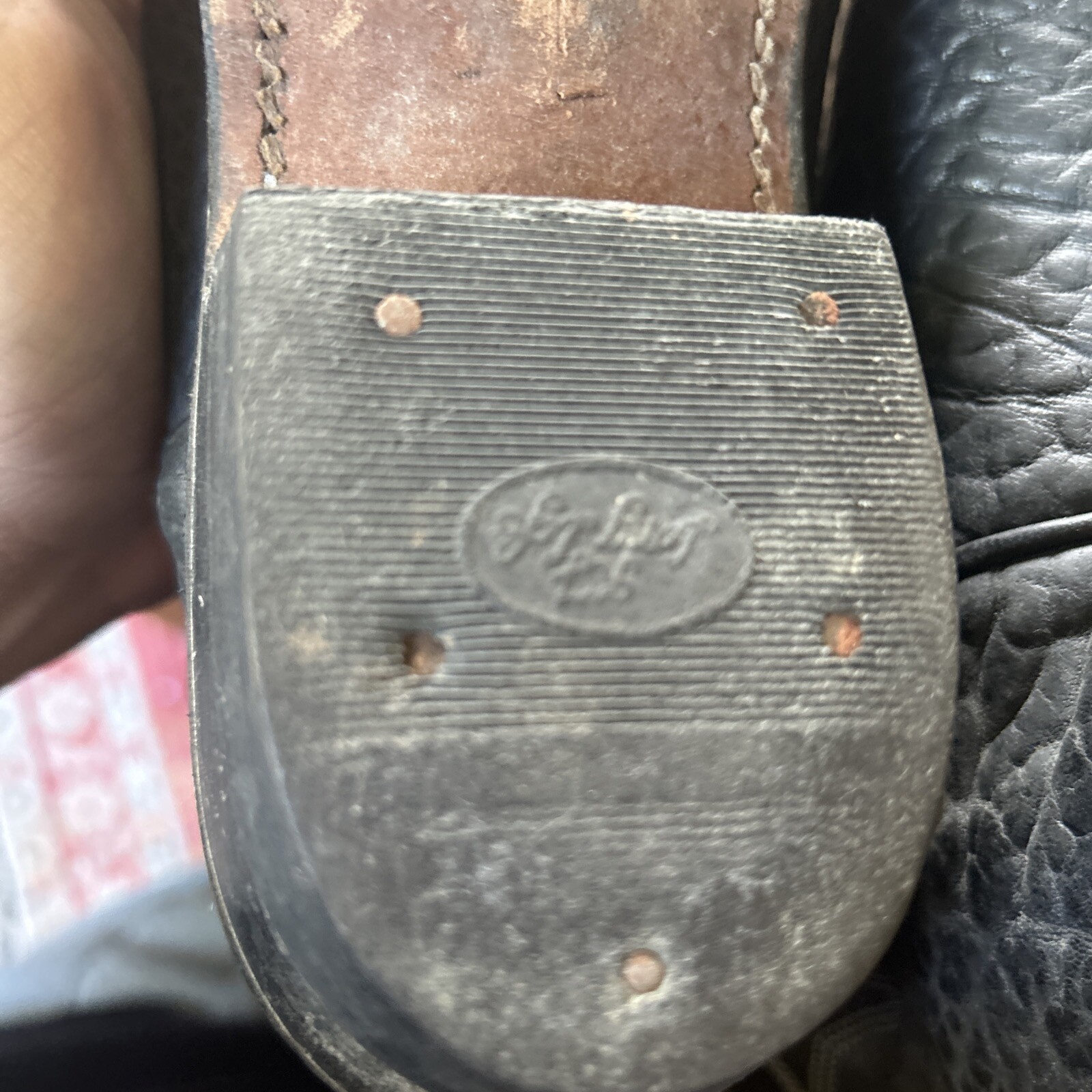 Black Leather Vintage KJ Long life boots size 10D Gem